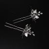 JWICOS Bride Wedding Hair Pins Vintage Leaf Bead Head Piece Wedding Hair Accessories for Women and Girls (Pack of 2) (Silver and Black) view 4