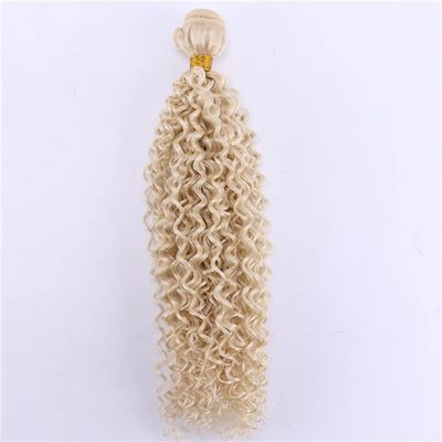 100 Gram 1 Piece Kinky Curly High Temperature Synthetic Hair Extensions Hair Weaving #613 16inches