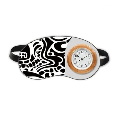 Egypt Black White Totem Fresco Sleep Eye Head Clock Travel Shade Cover