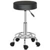 Rolling Stool Round Chair, Height Adjustable Stool with Wheels, PU Leather Chair, Salon Stools Swivel Drafting Work for SPA Doctor,Medical,Massage Salon,Office,Shop,Barber (Black 1) view 3