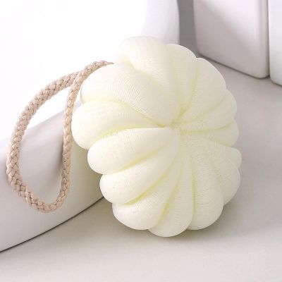 NA 50g Pure Shower Flower Adult Shower Ball is Easy to Bubble and Rich in Shower Flower Ball 50gpumpkinbathballricewhite