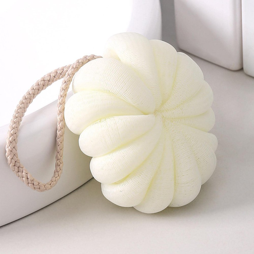 NA 50g Pure Shower Flower Adult Shower Ball is Easy to Bubble and Rich in Shower Flower Ball 50gpumpkinbathballricewhite