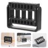 16 Holes Nail Drill Bits Holder Nail Grinding Head Storage Box Nail Salon Organizers for Home Use or Nail Salon (Black) view 3