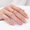 BTArtbox Short Press On Nails - Soft Gel French Tip Press On Nails, Supremely Fit & Natural Square Glue On Nails with Nail Glue, Reusable Stick On Nails in 15 Sizes, Pastel Curves view 2
