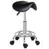 Saddle Stool Ergonomic Saddle Chair Adjustable Swivel Saddle Chairs with Wheels for Kitchen, Salon, Spa, Pedicure, Massage, Esthetician (Black 2) view 4