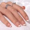 BTArtbox Press on Nails Square - French Tip Press On Nails Short, Seamless Fit Glue on Nails for Nail Art Manicure, 15 Sizes, French Girl view 2