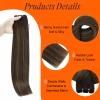 Full Shine Balayage Weft Hair Extensions Human Hair 24 Inch Sew in Hair Extensions Color 2 Dark Brown Fading to 8 Brown Highlight 2 Hair Extensions Real Human Hair 105G view 3