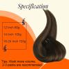 Full Shine Balayage Weft Hair Extensions Human Hair 24 Inch Sew in Hair Extensions Color 2 Dark Brown Fading to 8 Brown Highlight 2 Hair Extensions Real Human Hair 105G view 4