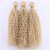 Kinky Curly Hair Weave Synthetic Hair Bundles Afro Kinky Curly Hair Extensions 16-30 Inch #1B 26inches 1 PC view 2