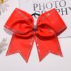 DEEKA 10 PCS 8" Rhinestones Large Cheer Hair Bows Glitter Cheer Ponytail Holder Handmade for Teen Girls Softball Cheerleader Sports -Red view 3
