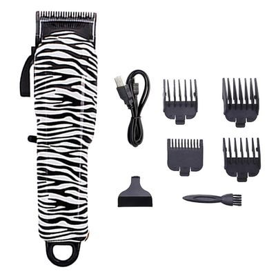 Professional Hair Clippers for Men, Professional Electric Hair Clipper Rechargeable Cordless Haircutting Kit for Men Electric Trimmer Cutter set (Color : Zebra)