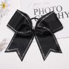 DEEKA 10 PCS 8" Rhinestones Large Cheer Hair Bows Glitter Cheer Ponytail Holder Handmade for Teen Girls Softball Cheerleader Sports -Black view 3