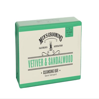 KWH Scottish Fine Soap Beautifully Scented Vetiver & Sandlewood Cleansing Body Bar