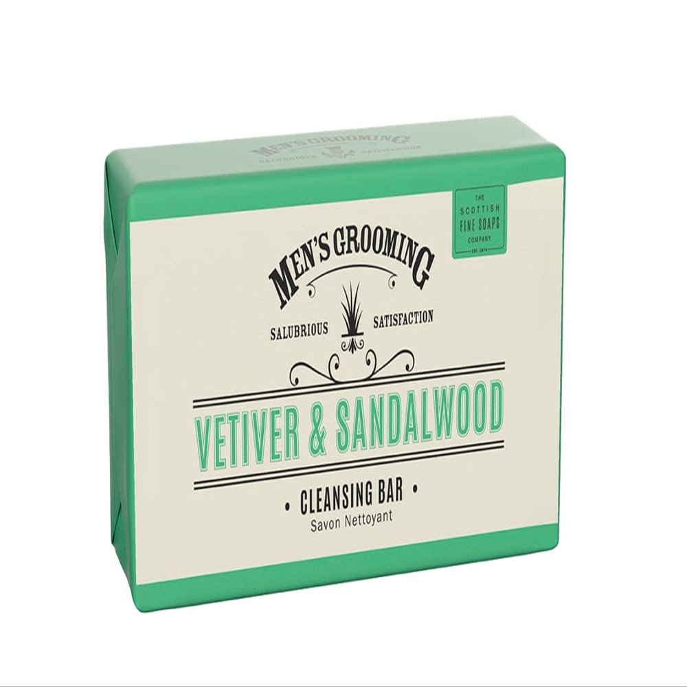 KWH Scottish Fine Soap Beautifully Scented Vetiver & Sandlewood Cleansing Body Bar