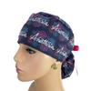 Ponytail Medical Scrub Cap  Anesthesia Floral - Dr. Hats, Nurses Hats. view 3
