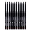 Beauty Spot (12pcs) Nabi Retractable Waterproof Eyeliner Pencil - Long Lasting Fade Resistant Formula - Quick Makeup Remover (Black) view 1