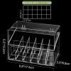 Foraineam 3 Pack Lipstick Holder Organizer with Lid, 18 Spaces Clear Acrylic Lipstick Display Stand Container, Dust-proof Beauty Makeup Storage Case for Cosmetic Dresser Vanity Cabinet Display view 3