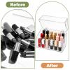 Foraineam 3 Pack Lipstick Holder Organizer with Lid, 18 Spaces Clear Acrylic Lipstick Display Stand Container, Dust-proof Beauty Makeup Storage Case for Cosmetic Dresser Vanity Cabinet Display view 4