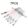 Ruluti Microblading Pens 7pcs Double-Headed Eyebrow Embroidery Tattoo Pens Crystal Handle Flat and Round Needle Pen Holder view 4