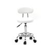Salon Stool, Medical Spa Stool with Back, Round Chair with Swivel Backrest, Adjustable Chair with Wheels for Beauty Salon Spa Tattoo Massage,Dental Clinic,Office Art Studio (White) view 1