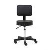 Salon Stool, Medical Spa Stool with Back, Round Chair with Swivel Backrest, Adjustable Chair with Wheels for Beauty Salon Spa Tattoo Massage,Dental Clinic,Office Art Studio (Black 2) view 1