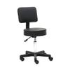 Salon Stool, Medical Spa Stool with Back, Round Chair with Swivel Backrest, Adjustable Chair with Wheels for Beauty Salon Spa Tattoo Massage,Dental Clinic,Office Art Studio (Black 2) view 3