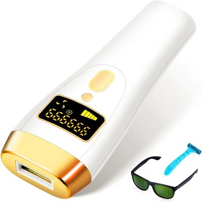 IPL Laser Hair Removal Device for Women & Men - at-Home Safe Painless Permanent Hair Reduction, 85% Hair Reduction in 4 Weeks, One-Button Control, Full Body & Face, Effective Salon Alternative