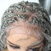 31" Hand-Braided 4.75X12.5" Swiss Lace Front Micro Twist Cornrow Braids Wigs with Baby Hair Premium Quality Synthetic Lightweight Box Braided Wig for Black Women #1B/613T Black Blonde Ombre view 4