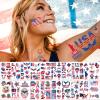 20 Sheets 4th of July Temporary Tattoos for Women  Independence Day Waterproof Body Art Stickers view 1