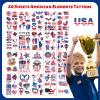 20 Sheets 4th of July Temporary Tattoos for Women  Independence Day Waterproof Body Art Stickers view 4