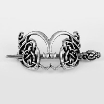 Viking Hair Hairpins Celtics Knots Heart-Shaped Runes Hair Clips Stick Slide Nordic Mythology Barrettes Women Hair Ornaments Vintage Handmade Hairpin,Silver,Celtic Knot 1
