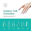 Beetles Gel Nail Tips 500Pcs Medium Coffin Pre Shaped Clear Full Cover False Nails Press on for Gel Art Polish Soak Off Lamp Easy Nail Extensions Acrylic view 2