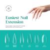 Beetles Gel Nail Tips Clear, Stiletto Medium, 500Pcs 10 Sizes, Pre-Shaped Full Cover Soft Acrylic False Press On Nail Tips Stiletto Shape Easy DIY Fall Nail Extension Salon Gift for Women view 2