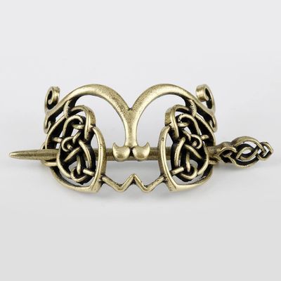 Viking Hair Hairpins Celtics Knots Heart-Shaped Runes Hair Clips Stick Slide Nordic Mythology Barrettes Women Hair Ornaments Vintage Handmade Hairpin,Copper,Celtic Knot 1