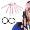 Ljhxfpa Heat Free Hair Curler Heat Free Headband Heat Free Hair Curler Satin Curling Iron Wavy Soft Cotton Curling Band with Detachable and Adjustable Curler,Pink view 1