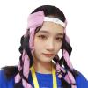Ljhxfpa Heat Free Hair Curler Heat Free Headband Heat Free Hair Curler Satin Curling Iron Wavy Soft Cotton Curling Band with Detachable and Adjustable Curler,Pink view 4