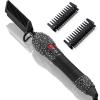 DAN Technology LCD Screen Digital Display Diamond Shaped Hot Comb, Black, 13.1 x 2.3 inches, 500 Degree Plug in Hot Comb with Adjustable Temperatures, Temperature Lock, Suitable for All Hair Types view 1