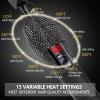 DAN Technology LCD Screen Digital Display Diamond Shaped Hot Comb, Black, 13.1 x 2.3 inches, 500 Degree Plug in Hot Comb with Adjustable Temperatures, Temperature Lock, Suitable for All Hair Types view 2