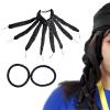 Ljhxfpa Heat Free Hair Curler Heat Free Headband Heat Free Hair Curler Satin Curling Iron Wavy Soft Cotton Curling Band with Detachable and Adjustable Curler,Black view 2