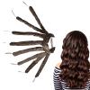 Ljhxfpa Heat Free Hair Curler Heat Free Headband Heat Free Hair Curler Satin Curling Iron Wavy Soft Cotton Curling Band with Detachable and Adjustable Curler,Brown view 2