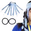 Ljhxfpa Heat Free Hair Curler Heat Free Headband Heat Free Hair Curler Satin Curling Iron Wavy Soft Cotton Curling Band with Detachable and Adjustable Curler,Blue view 1