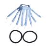 Ljhxfpa Heat Free Hair Curler Heat Free Headband Heat Free Hair Curler Satin Curling Iron Wavy Soft Cotton Curling Band with Detachable and Adjustable Curler,Blue view 4