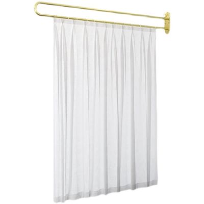 BEIFU Beauty Salon Curtain U-shaped Support Metal Rod 2 Meters (White)
