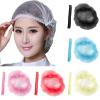 100 PCS Disposable Non Woven Fabric Makeup Hair Net Cap Sterile Hat Chef Catering Dust Strip Hat Bathroom Supplies (Pink) view 2