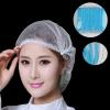 100 PCS Disposable Non Woven Fabric Makeup Hair Net Cap Sterile Hat Chef Catering Dust Strip Hat Bathroom Supplies (Pink) view 3