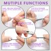 Cuticle Trimmer with Cuticle Pusher and Scissors, Cuticle Remover Professional Durable Pedicure Manicure Tools, Stainless Steel Cuticle Nipper Cutter Clipper for Fingernails and Toenails (Pink) view 2
