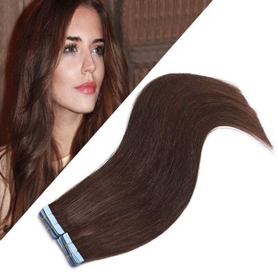 Benehair Remy Tape in Hair Extensions Human Hair Medium Brown Seamless Skin Weft Tape in Real Human Hair Extensions Straight Hair 14 Inch 40g #4 20 pcs