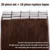Benehair Remy Tape in Hair Extensions Human Hair Medium Brown Seamless Skin Weft Tape in Real Human Hair Extensions Straight Hair 14 Inch 40g #4 20 pcs view 4