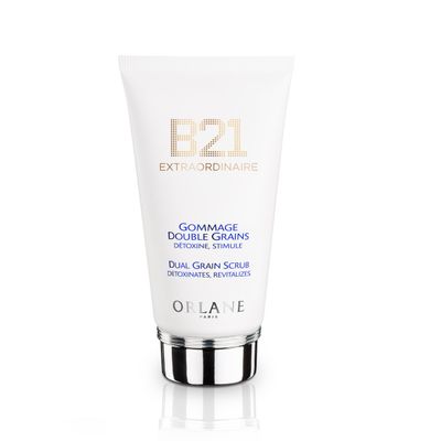 Orlane  B21 Extraordinaire Dual Grain Scrub, 2.5 fl oz, Dual Exfoliation Face Scrub, Volcanic & Rice Grains, Renews Skin Texture, Smooths & Refines Pores, Elegant Fast-Absorbing Formula