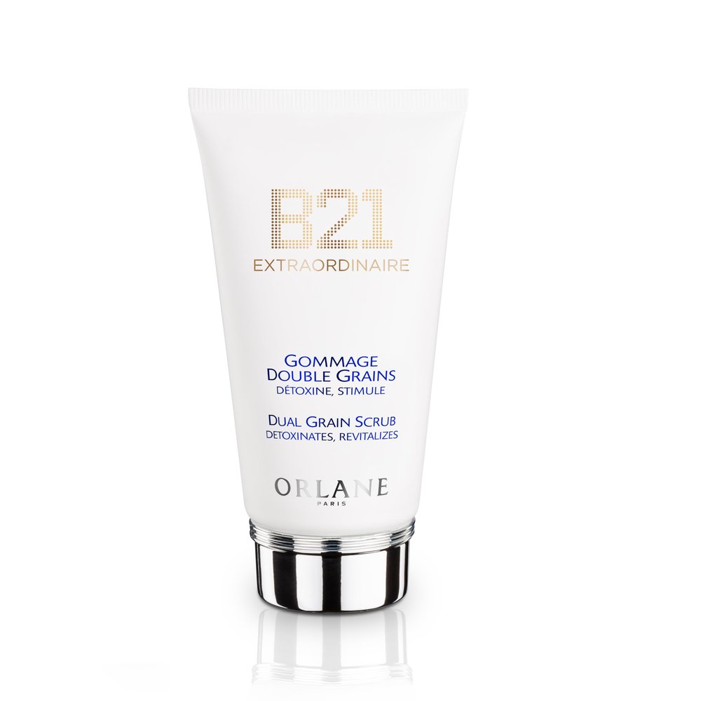 Orlane B21 Extraordinaire Dual Grain Scrub, 2.5 fl oz, Dual Exfoliation Face Scrub, Volcanic & Rice Grains, Renews Skin Texture, Smooths & Refines Pores, Elegant Fast-Absorbing Formula